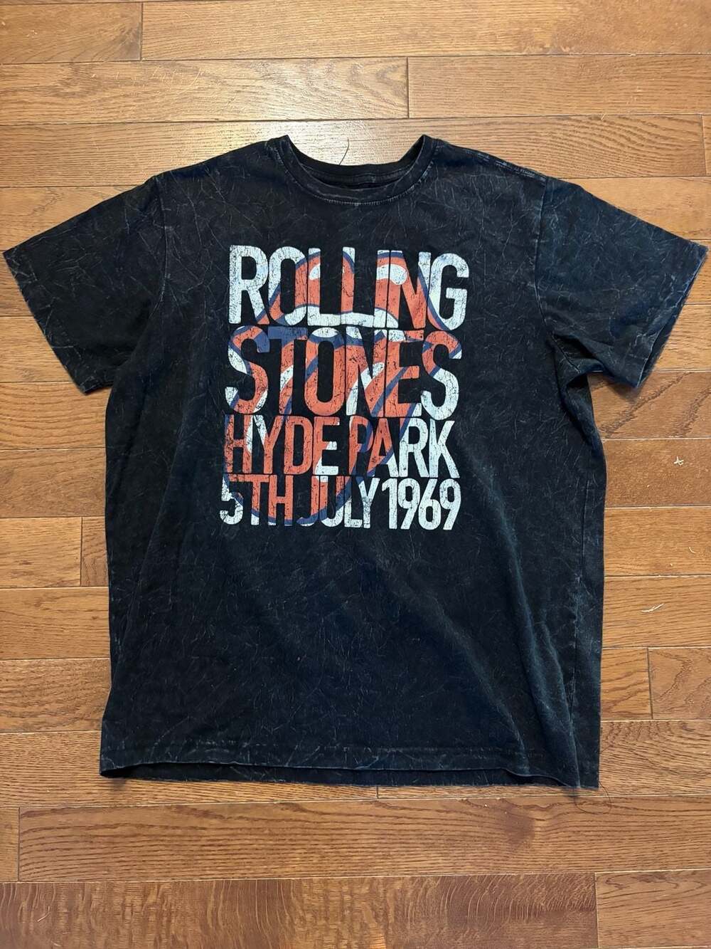 The Rolling Stones Hyde Park 5th July 1969 Black Graphic T-Shirt Size L